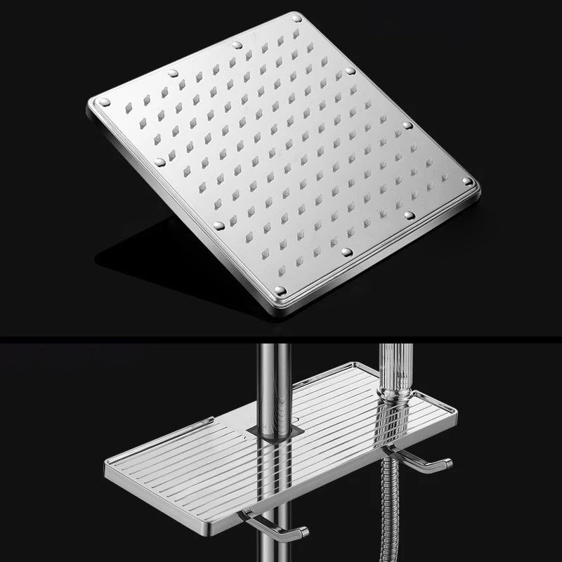 Lisslune | Contemporary Style Shower Head Bathroom Fixed Shower Head with Round and Square Shape
