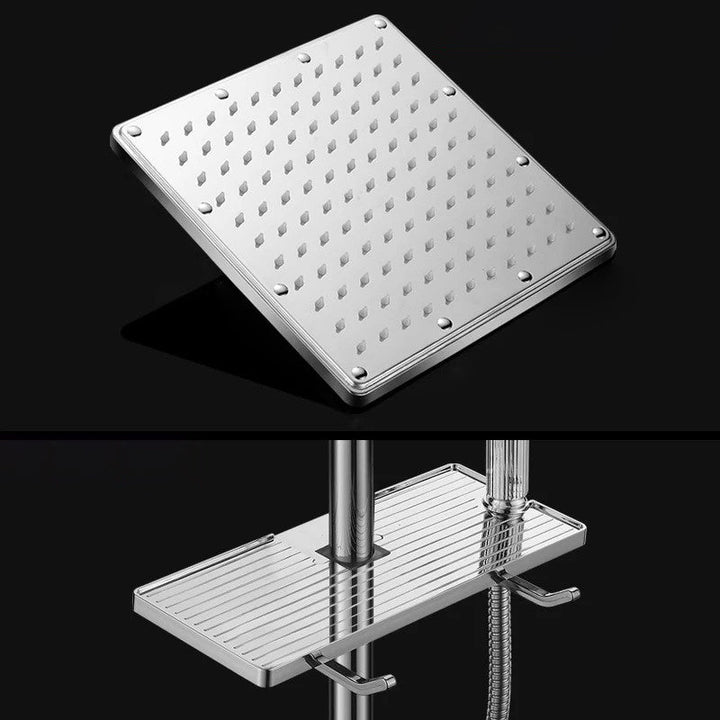 Lisslune | Contemporary Style Shower Head Bathroom Fixed Shower Head with Round and Square Shape