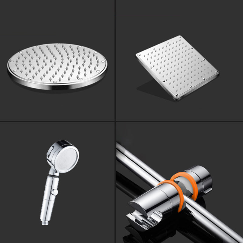 Lisslune | Contemporary Style Shower Head Bathroom Fixed Shower Head with Round and Square Shape