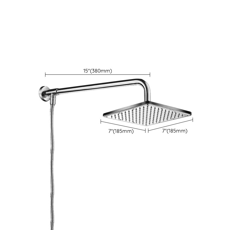 Lisslune | Contemporary Style Shower Head Bathroom Fixed Shower Head with Round and Square Shape
