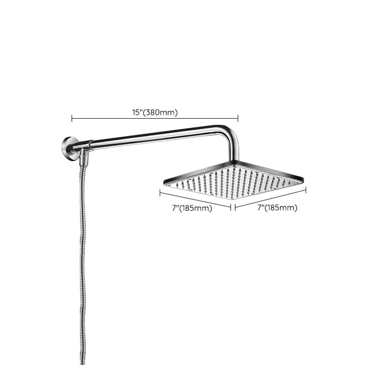 Lisslune | Contemporary Style Shower Head Bathroom Fixed Shower Head with Round and Square Shape