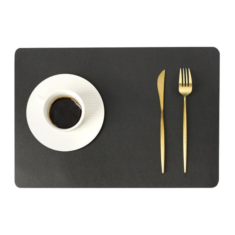 Lisslune | Modern Rectangular Waterproof PU Leather Place Mats