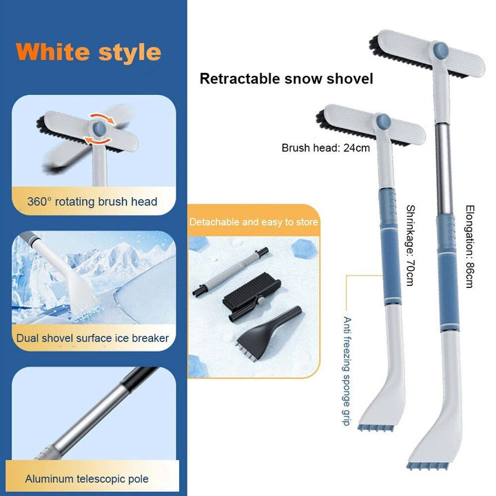 Lisslune | Telescopic 2-in-1 Snow Shovel & Window Cleaner for Car Wash