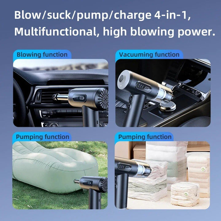 Lisslune | Wireless 3-in-1 Car Vacuum Cleaner and Compressed Air Blower
