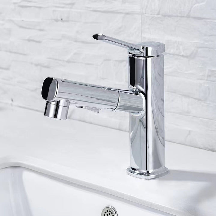 Lisslune | Contemporary Vessel Faucet Pull-out Centerset Faucet with Swivel Spout
