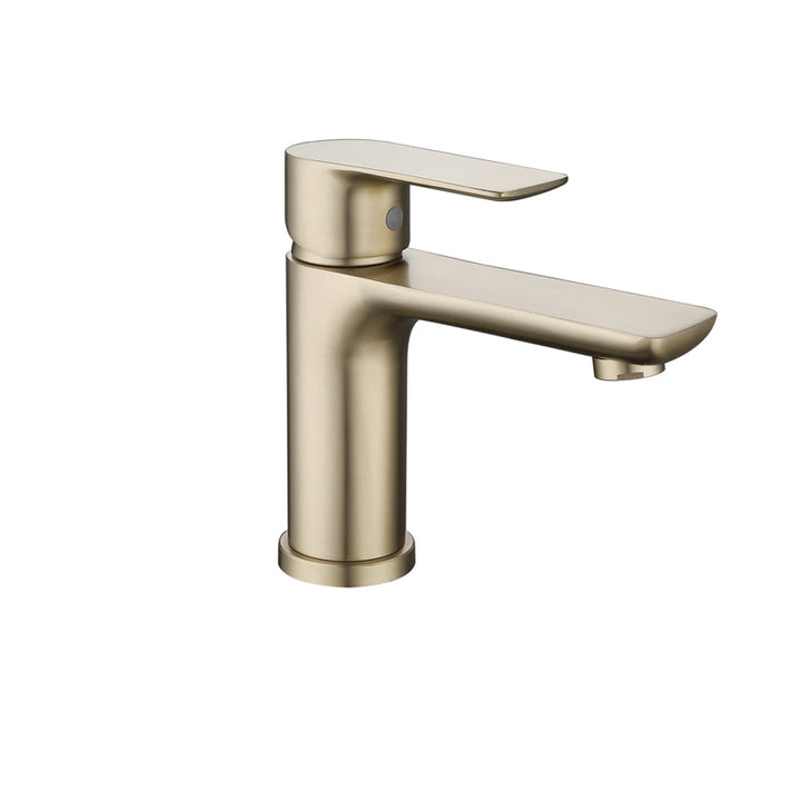 Lisslune | Modern Brass Sink Faucet Single Hole Bathroom Faucet Lever Handle Tap