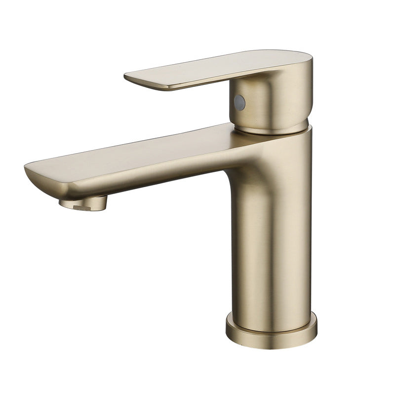 Lisslune | Modern Brass Sink Faucet Single Hole Bathroom Faucet Lever Handle Tap