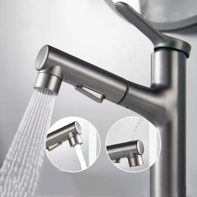 Lisslune | Vessel Sink Faucet Contemporary Pull-out Faucet with Swivel Spout