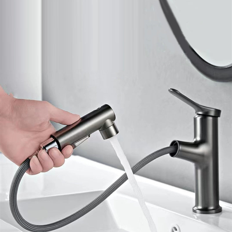 Lisslune | Vessel Sink Faucet Contemporary Pull-out Faucet with Swivel Spout