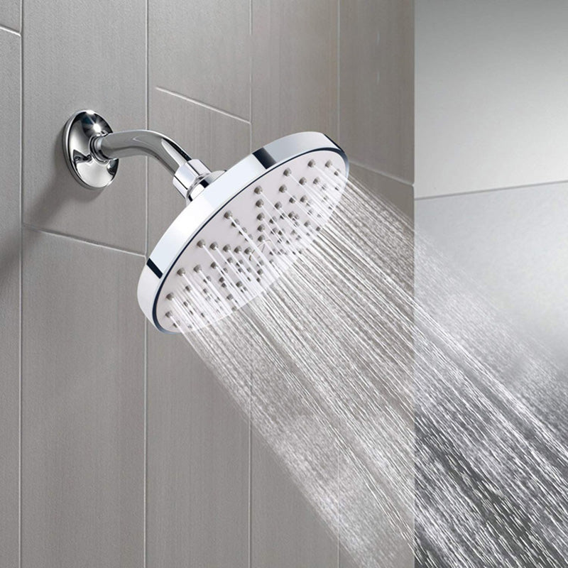Lisslune | Round Fest Shower Head Silver Single Jet Wall Mounted Shower Head