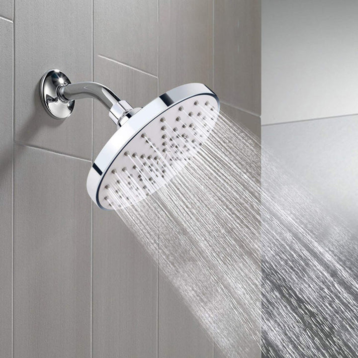 Lisslune | Round Fest Shower Head Silver Single Jet Wall Mounted Shower Head