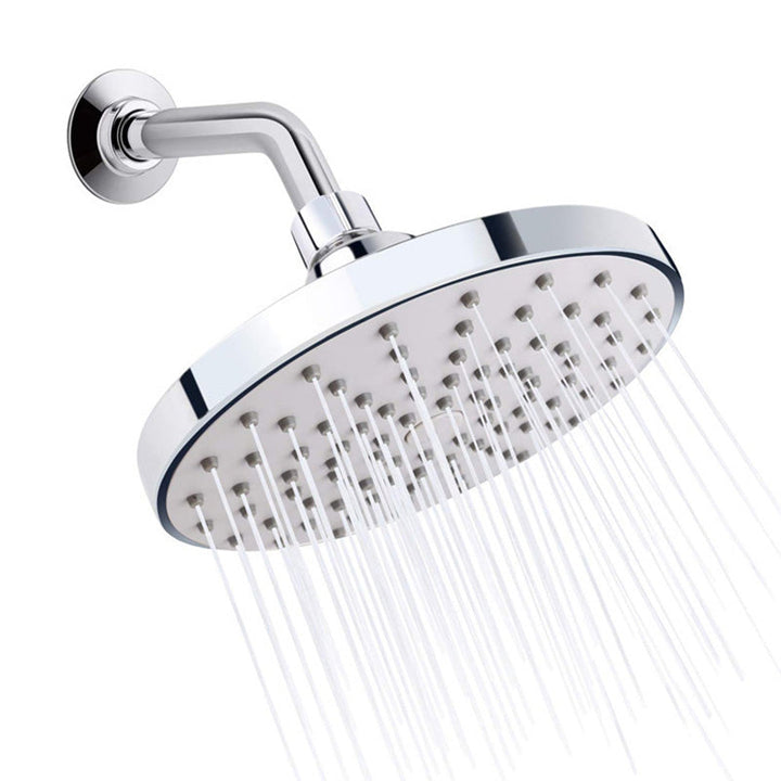Lisslune | Round Fest Showerhead Silver Single Jet Wall Mount Showerhead