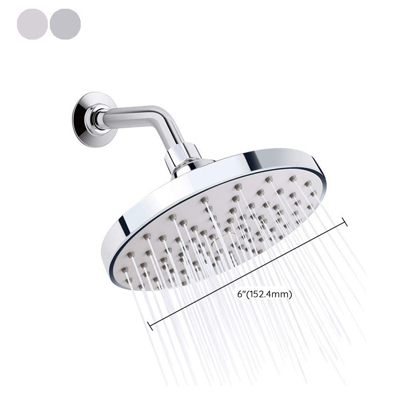 Lisslune | Round Fest Shower Head Silver Single Jet Wall Mounted Shower Head