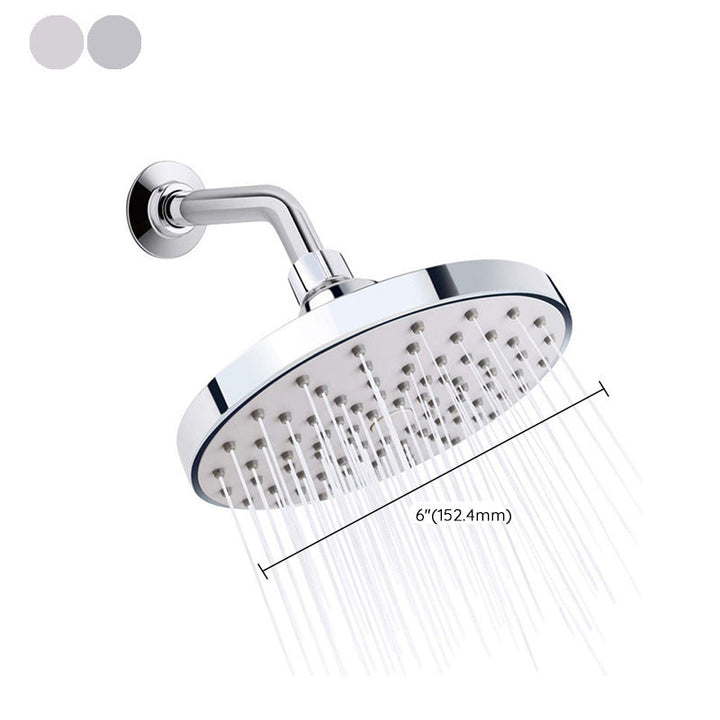 Lisslune | Round Fest Shower Head Silver Single Jet Wall Mounted Shower Head
