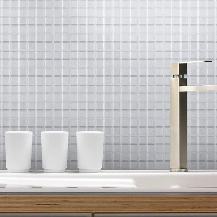 Lisslune | Peel & Stick Mosaic Tile Square Plastic Waterproof Peel and Stick Tiles for the Kitchen