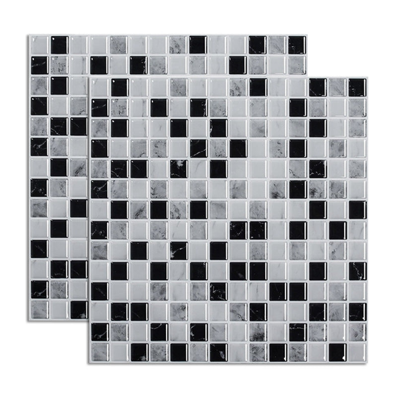 Lisslune | Peel & Stick Mosaic Tile Square Plastic Waterproof Peel and Stick Tiles for the Kitchen