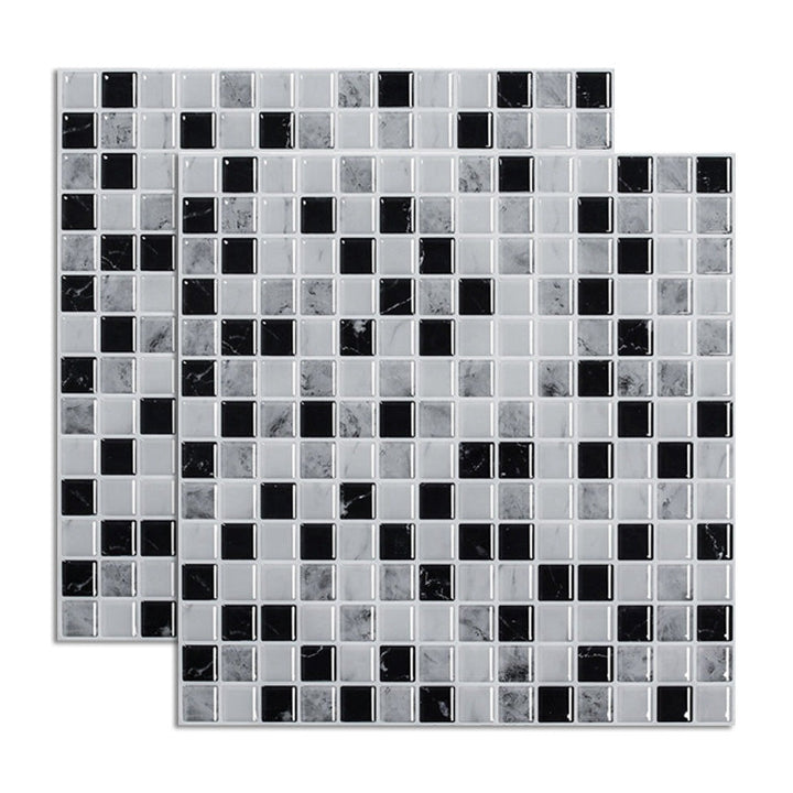 Lisslune | Peel & Stick Mosaic Tile Square Plastic Waterproof Peel and Stick Tiles for the Kitchen