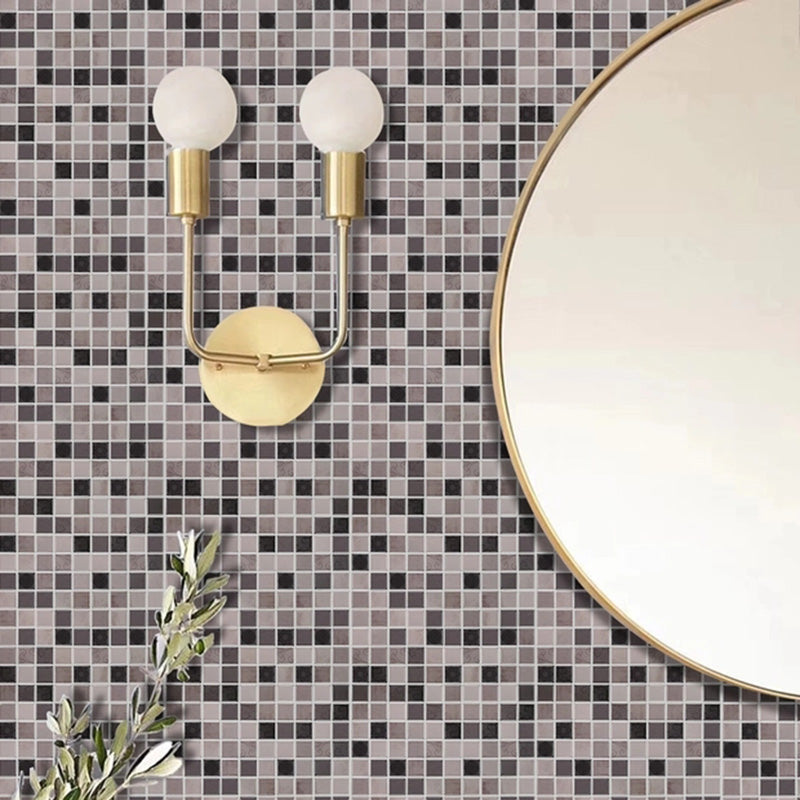 Lisslune | Peel & Stick Mosaic Tile Square Plastic Waterproof Peel and Stick Tiles for the Kitchen