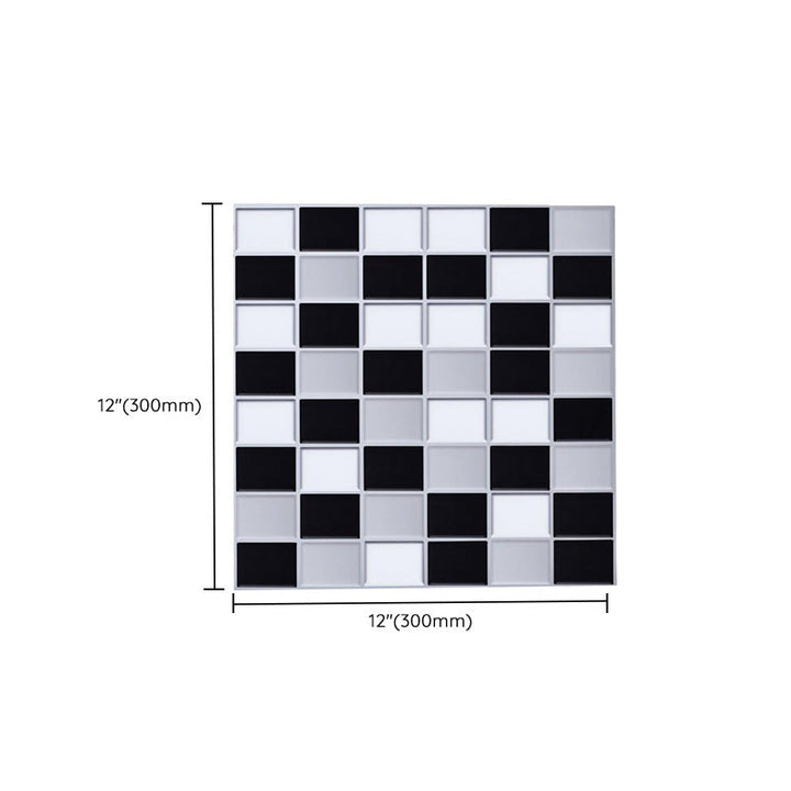 Lisslune | Peel & Stick Mosaic Tile Square Plastic Waterproof Peel and Stick Tiles for the Kitchen