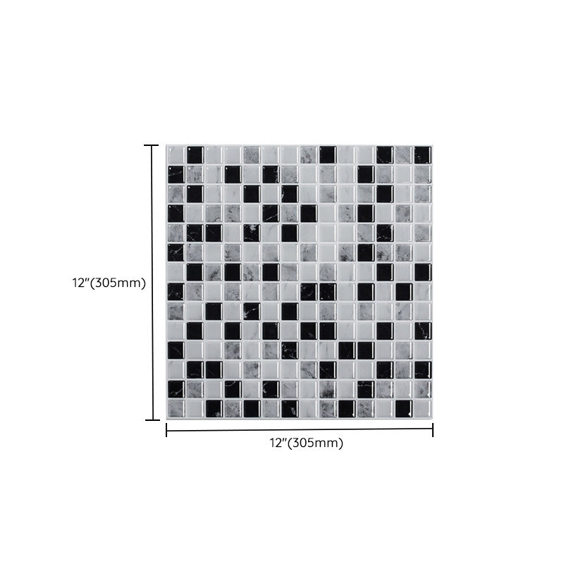 Lisslune | Peel & Stick Mosaic Tile Square Plastic Waterproof Peel and Stick Tiles for the Kitchen