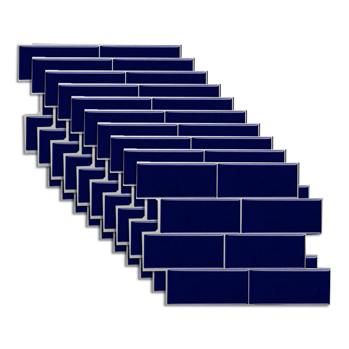 Lisslune | Peel and Stick Tiles Rectangle PVC Waterproof Peel and Stick Tiles Subway 10-Pack