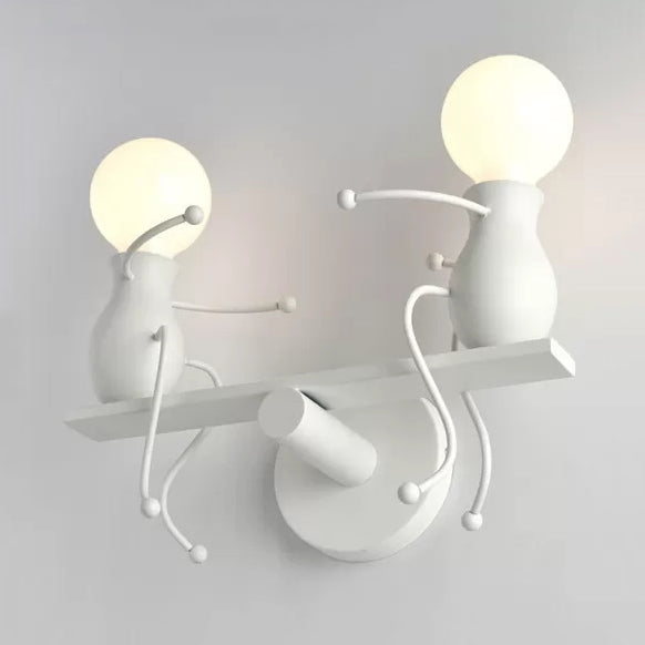 Skørter | Creative Small Wall Lamp Switch Two Lights Metal LED Wall Light for Bathroom