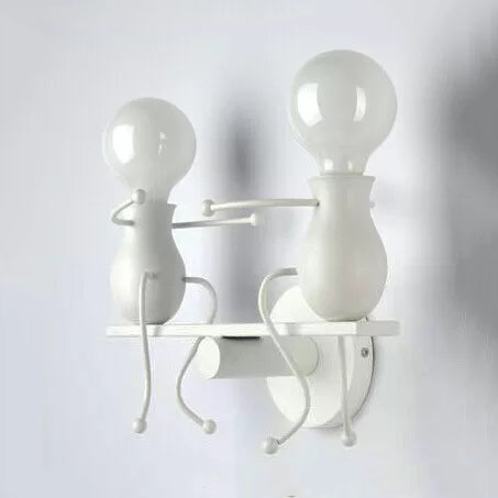 Skørter | Creative Small Wall Lamp Switch Two Lights Metal LED Wall Light for Bathroom