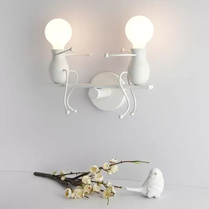 Skørter | Creative Small Wall Lamp Switch Two Lights Metal LED Wall Light for Bathroom