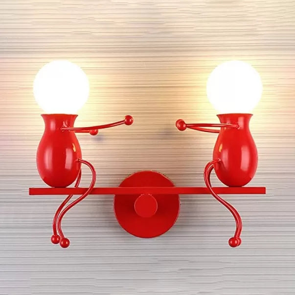 Skørter | Creative Small Wall Lamp Switch Two Lights Metal LED Wall Light for Bathroom