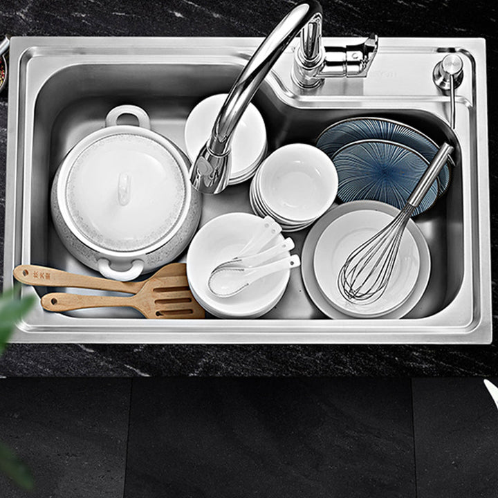 Lisslune | Modern Style Kitchen Sink Dirt Resistant Vanity Kitchen Sink with Drain Kit