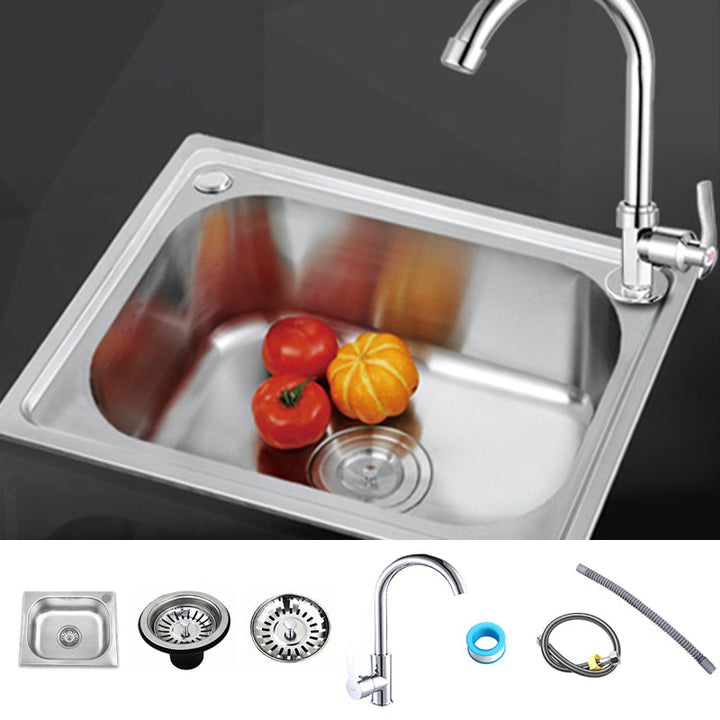 Lisslune | Modern Style Kitchen Sink Dirt Resistant Vanity Kitchen Sink with Drain Kit
