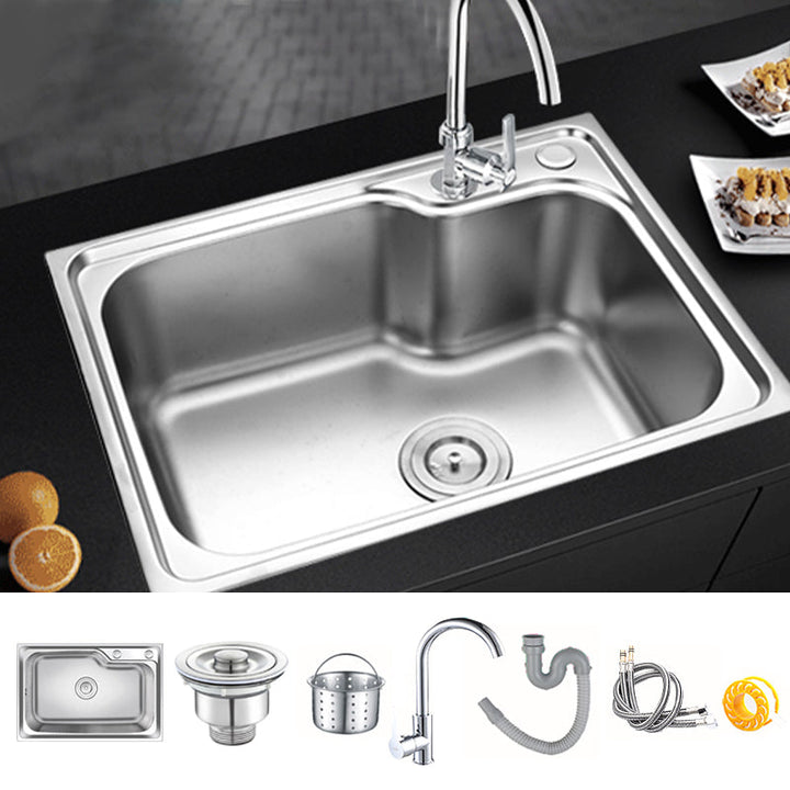 Lisslune | Modern Style Kitchen Sink Dirt Resistant Vanity Kitchen Sink with Drain Kit