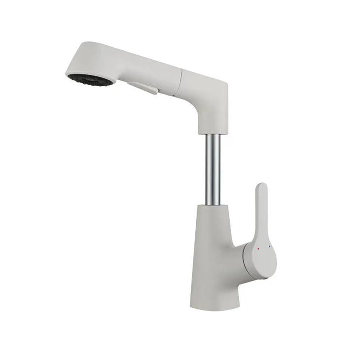 Lisslune | Centered Sink Faucet Contemporary Pull-Out Faucet with Single Handle Operation