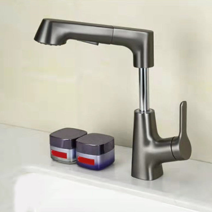 Lisslune | Centered Sink Faucet Contemporary Pull-Down Faucet with Single-Lever Operation