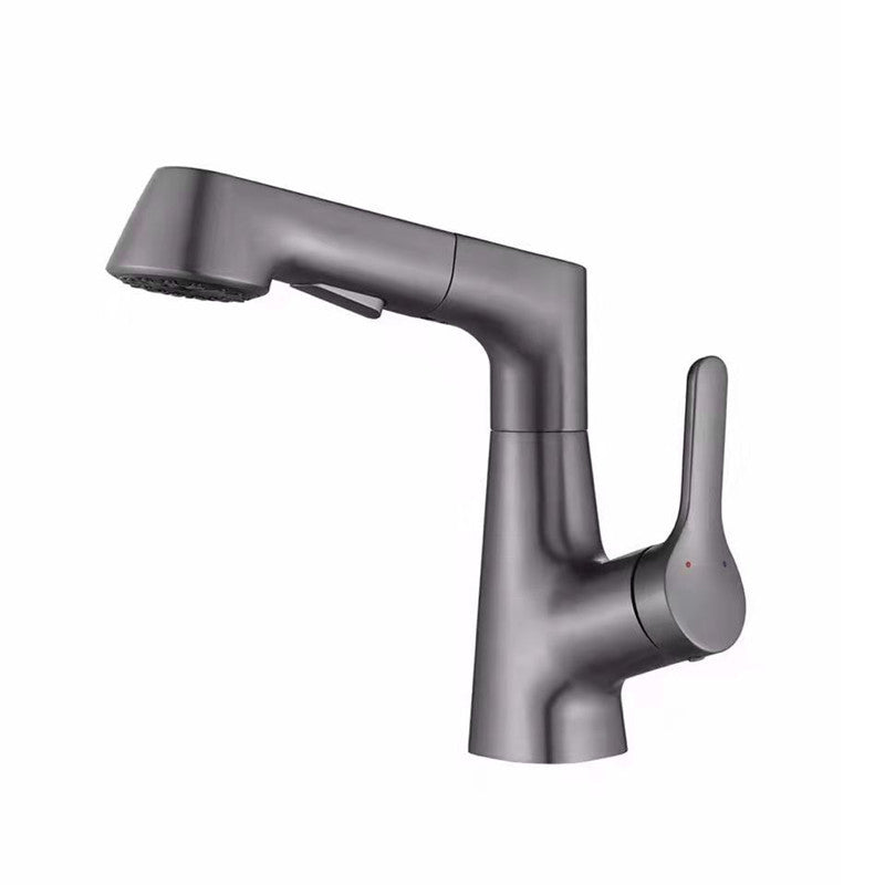 Lisslune | Centered Sink Faucet Contemporary Pull-Down Faucet with Single-Lever Operation