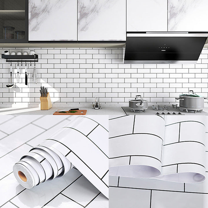 Lisslune | Single panel wallpaper Contemporary kitchen peel and stick splashback
