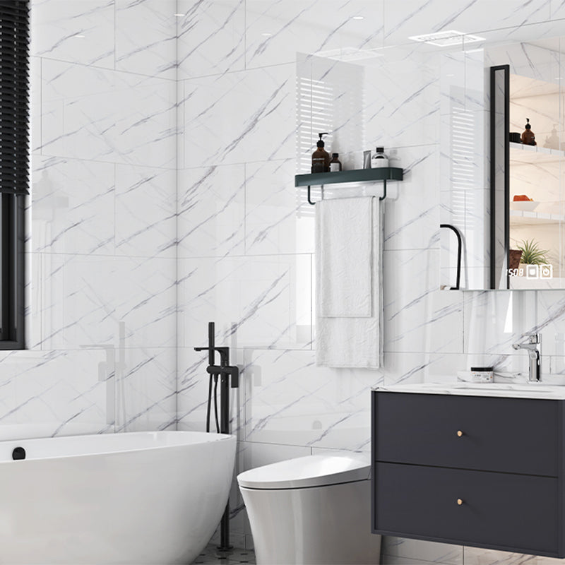 Lisslune | Bathroom Mosaic Tile Marble Print Peel and Stick Backsplash Tile