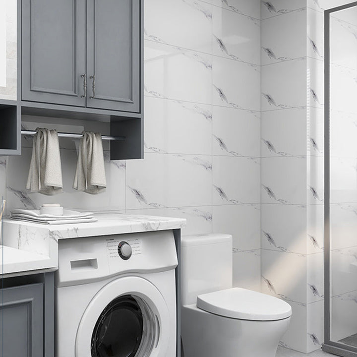 Lisslune | Bathroom Mosaic Tile Marble Print Peel and Stick Backsplash Tile