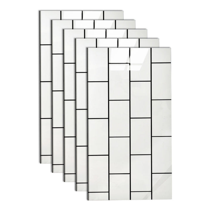 Lisslune | Bathroom Mosaic Tile Marble Print Peel and Stick Backsplash Tile
