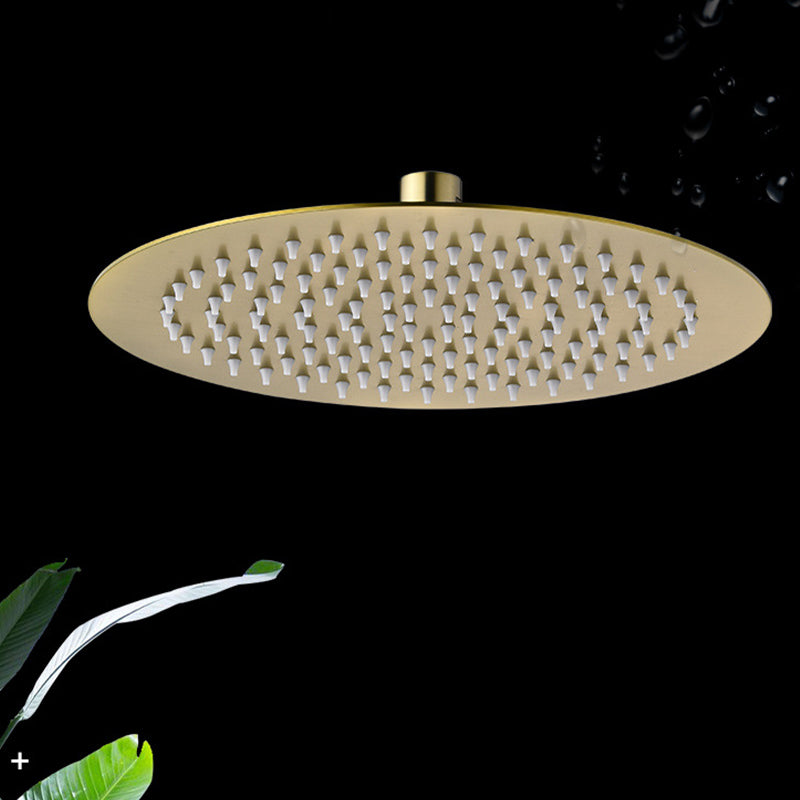 Lisslune | Polished brass round fixed shower head stainless steel wall mounted shower head