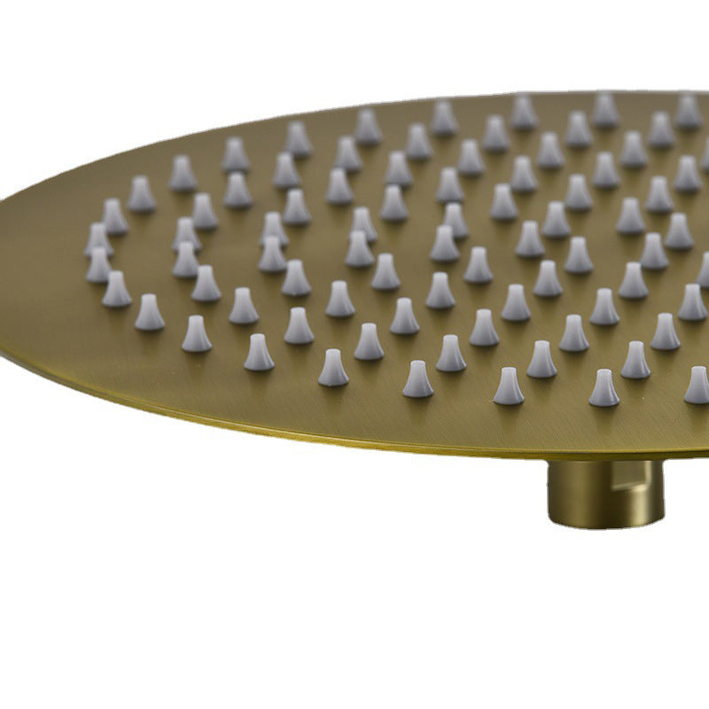 Lisslune | Polished brass round fixed shower head stainless steel wall mounted shower head