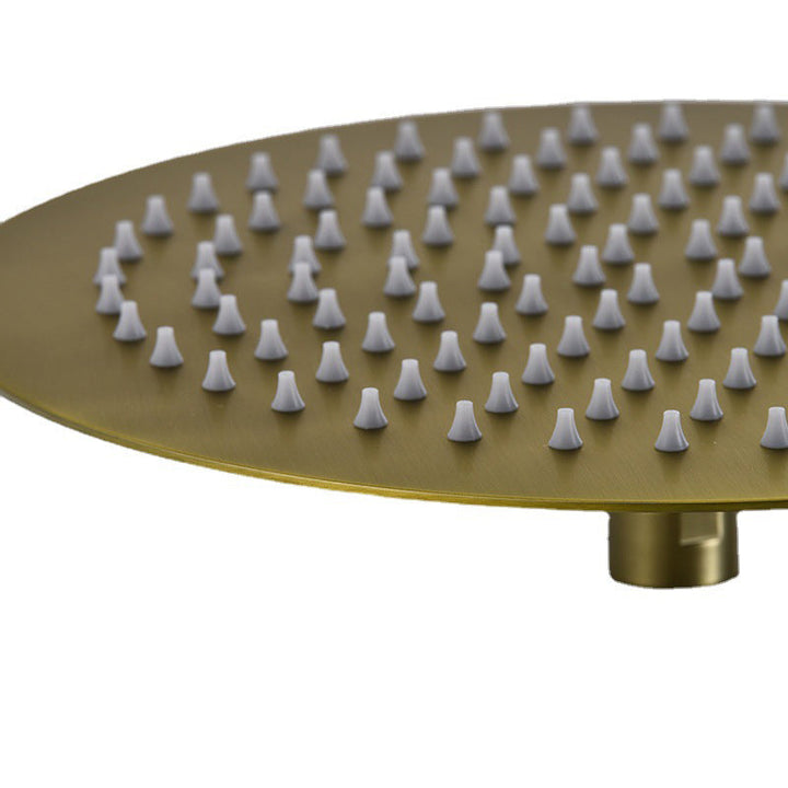 Lisslune | Polished brass round fixed shower head stainless steel wall mounted shower head