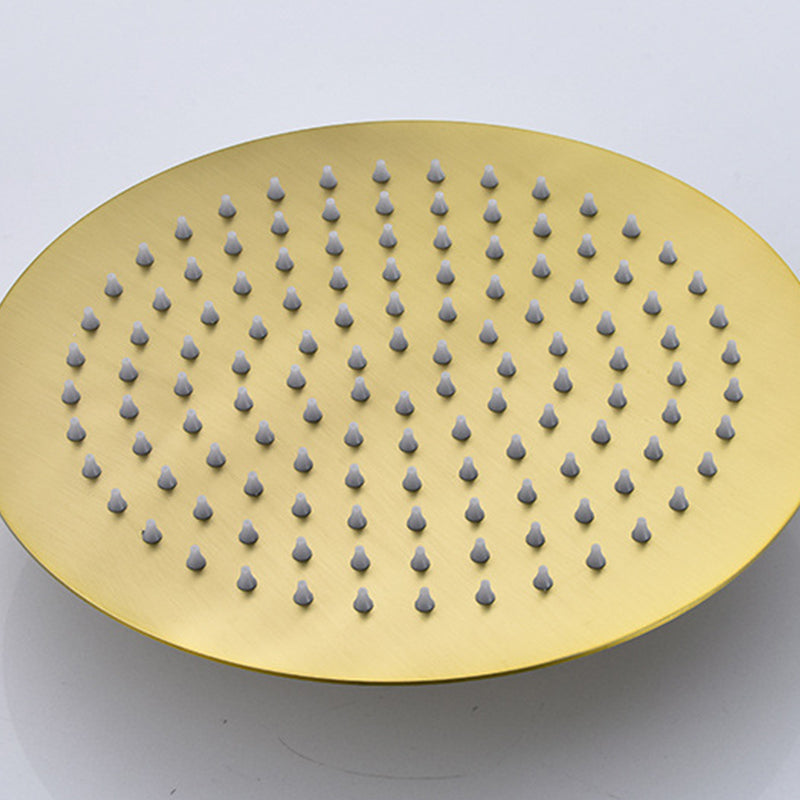 Lisslune | Polished brass round fixed shower head stainless steel wall mounted shower head