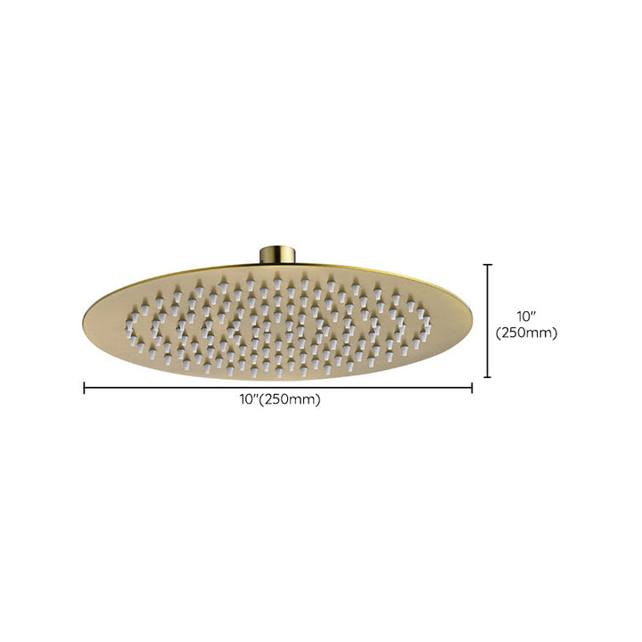 Lisslune | Polished brass round fixed shower head stainless steel wall mounted shower head