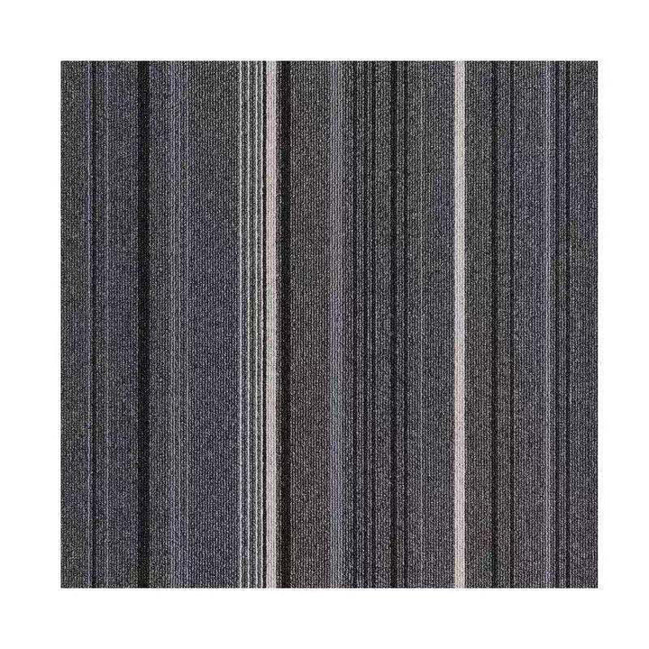 Lisslune | Dark Color Level Loop Carpet Tile Non-Slip Self-Adhesive Indoor Office Carpet Tiles