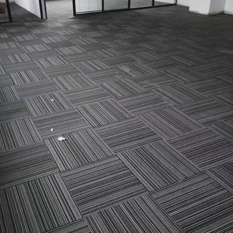 Lisslune | Dark Color Level Loop Carpet Tile Non-Slip Self-Adhesive Indoor Office Carpet Tiles