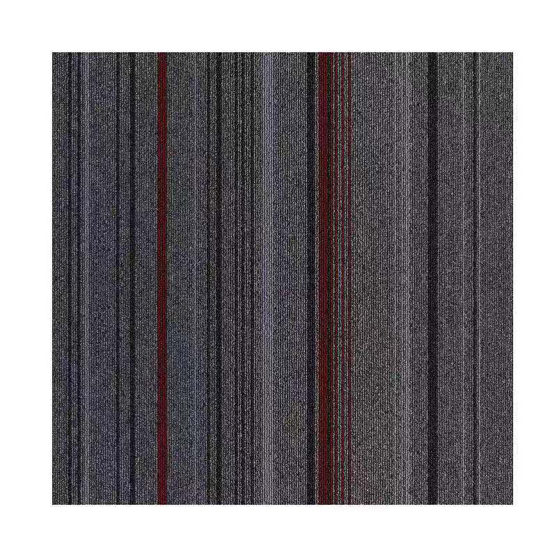 Lisslune | Dark Color Level Loop Carpet Tile Non-Slip Self-Adhesive Indoor Office Carpet Tiles