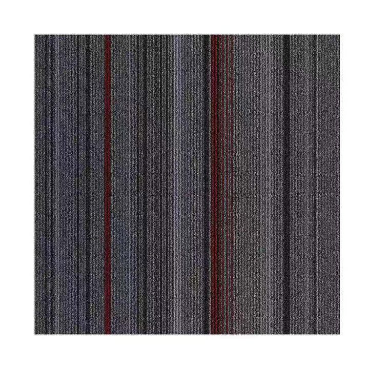 Lisslune | Dark Color Level Loop Carpet Tile Non-Slip Self-Adhesive Indoor Office Carpet Tiles