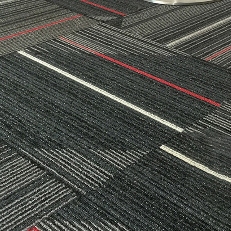 Lisslune | Dark Color Level Loop Carpet Tile Non-Slip Self-Adhesive Indoor Office Carpet Tiles