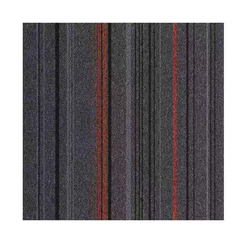 Lisslune | Dark Color Level Loop Carpet Tile Non-Slip Self-Adhesive Indoor Office Carpet Tiles